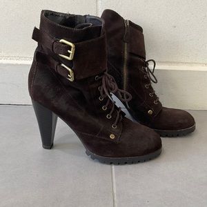 Chocolate brown platform boots